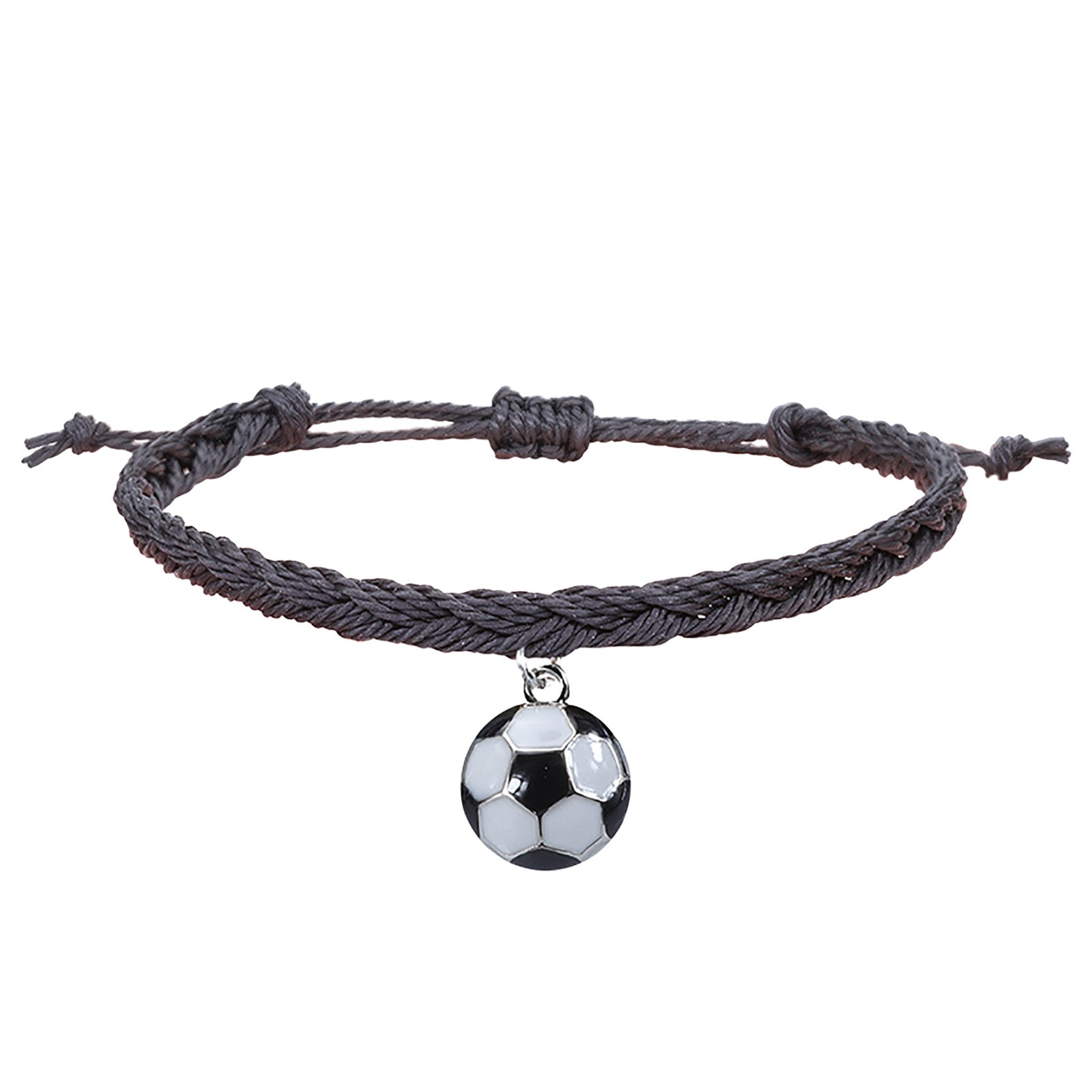thumbnail image 2 of Pulseras de Fútbol Charm Favors Fútbol Negro Rojo Blanco Marrón Pulseras de Fútbol Cuentas Ajustable Inspirational for Teens Adults Sport Birthday Football Favors For, 2 of 2